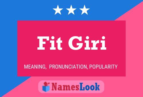 Póster del nombre Fit Giri