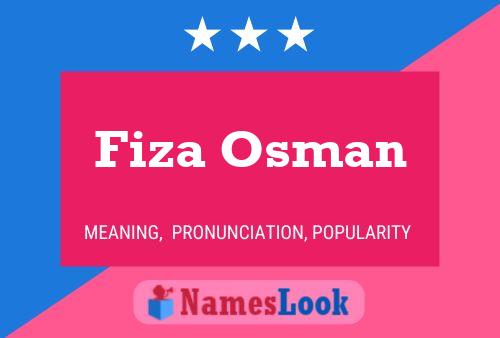 Póster del nombre Fiza Osman