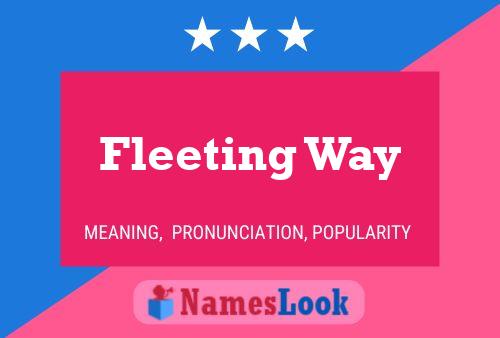 Póster del nombre Fleeting Way