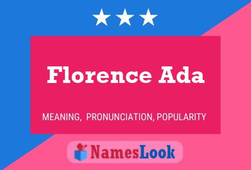 Póster del nombre Florence Ada