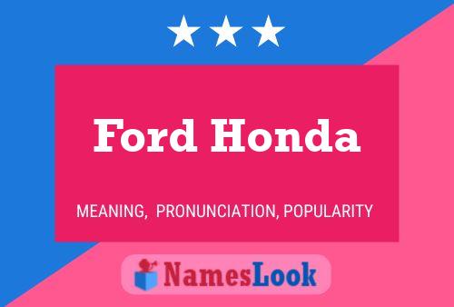 Póster del nombre Ford Honda