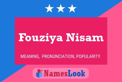 Póster del nombre Fouziya Nisam