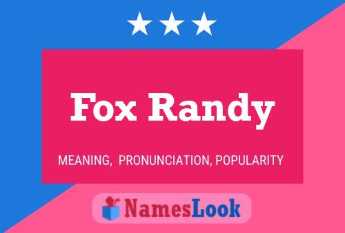 Póster del nombre Fox Randy