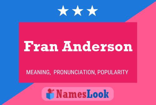 Póster del nombre Fran Anderson