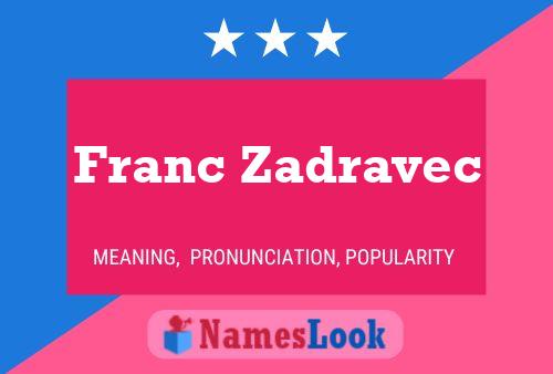 Póster del nombre Franc Zadravec