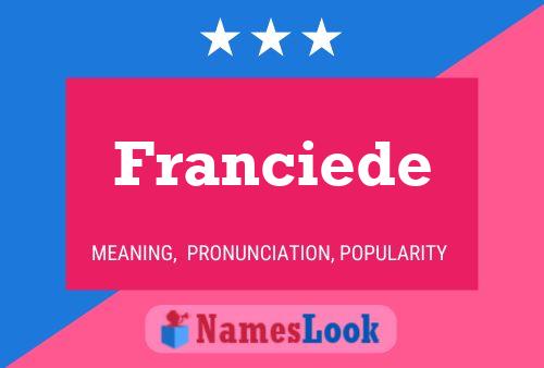 Póster del nombre Franciede