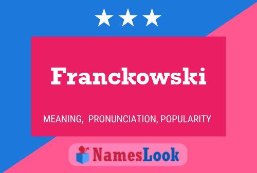 Póster del nombre Franckowski