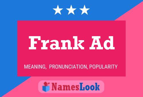 Póster del nombre Frank Ad