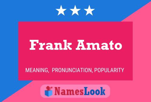 Póster del nombre Frank Amato