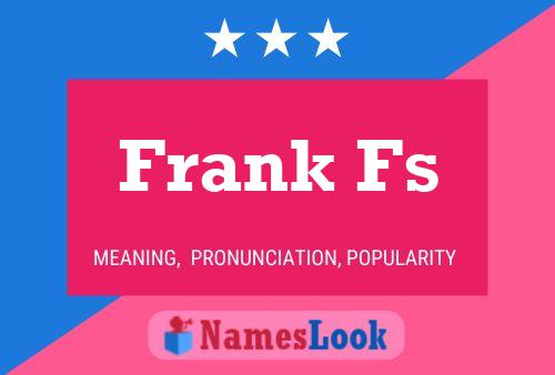 Póster del nombre Frank Fs