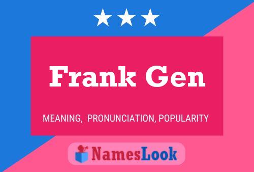 Póster del nombre Frank Gen