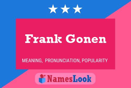 Póster del nombre Frank Gonen