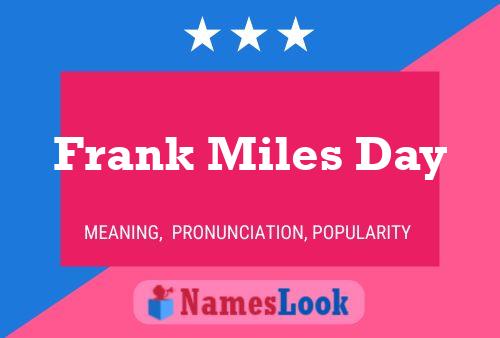 Póster del nombre Frank Miles Day