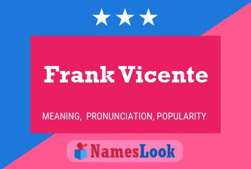 Póster del nombre Frank Vicente