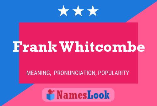 Póster del nombre Frank Whitcombe