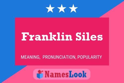 Póster del nombre Franklin Siles