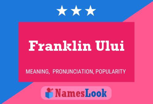 Póster del nombre Franklin Ului