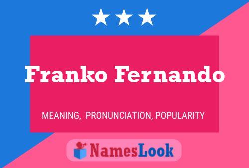 Póster del nombre Franko Fernando