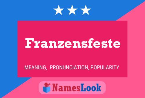 Póster del nombre Franzensfeste