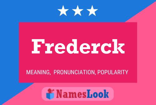 Póster del nombre Frederck