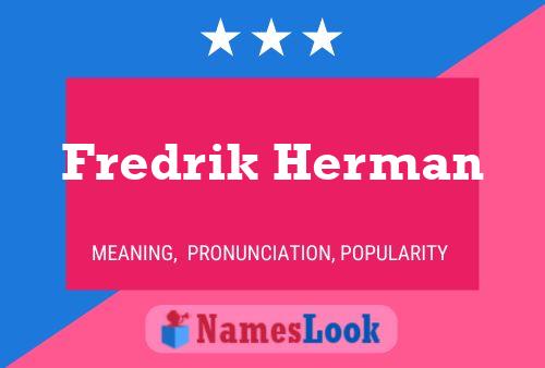 Póster del nombre Fredrik Herman