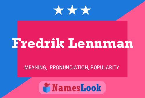 Póster del nombre Fredrik Lennman