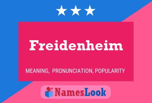 Póster del nombre Freidenheim