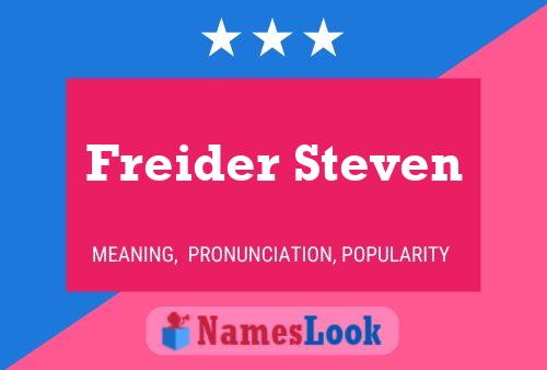 Póster del nombre Freider Steven