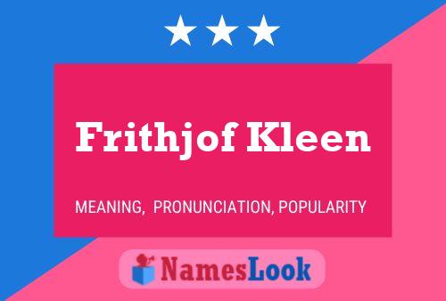 Póster del nombre Frithjof Kleen