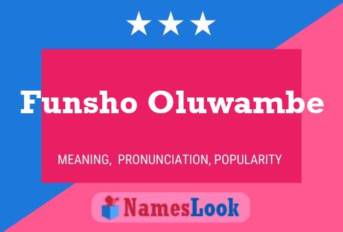 Póster del nombre Funsho Oluwambe