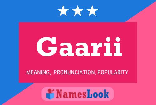 Póster del nombre Gaarii