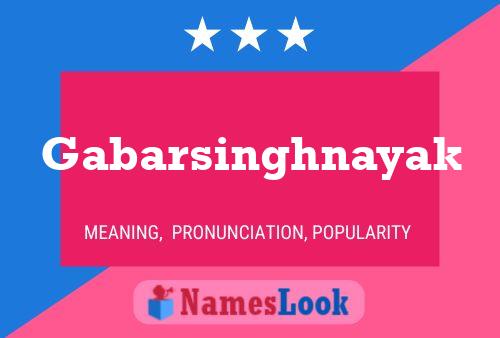 Póster del nombre Gabarsinghnayak