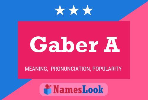 Póster del nombre Gaber A