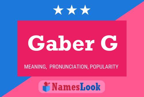 Póster del nombre Gaber G