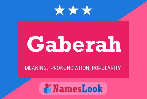 Póster del nombre Gaberah