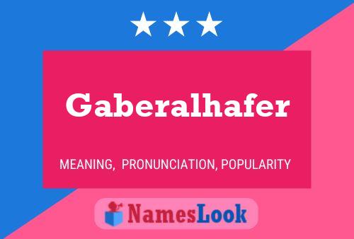 Póster del nombre Gaberalhafer