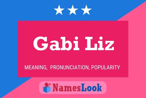 Póster del nombre Gabi Liz