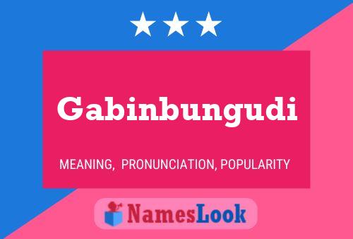 Póster del nombre Gabinbungudi