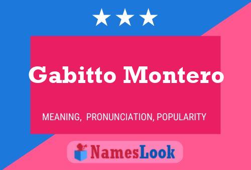 Póster del nombre Gabitto Montero