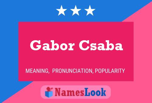 Póster del nombre Gabor Csaba