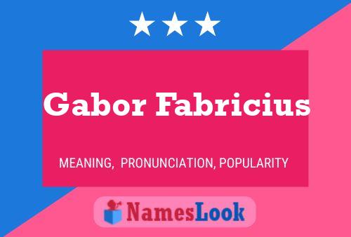 Póster del nombre Gabor Fabricius