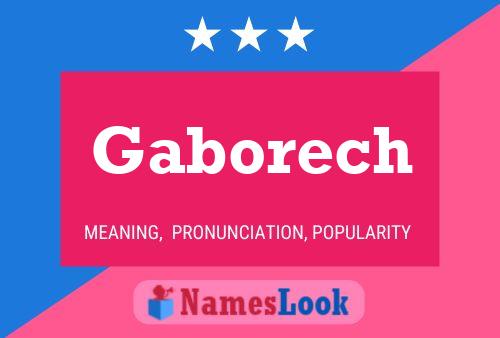 Póster del nombre Gaborech