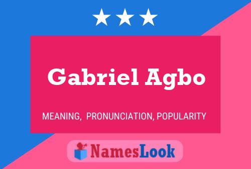 Póster del nombre Gabriel Agbo