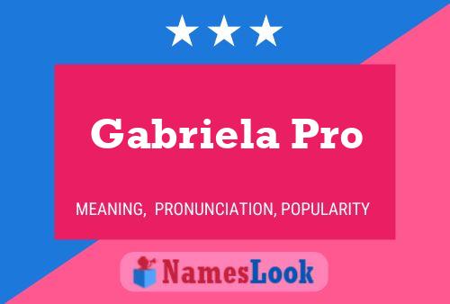 Póster del nombre Gabriela Pro