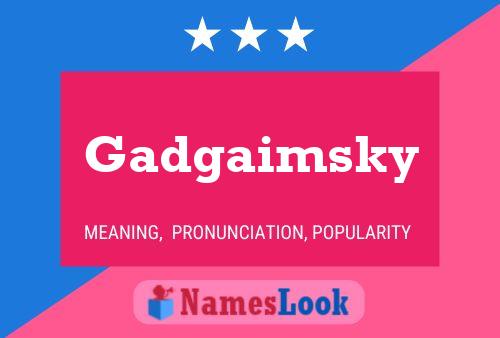 Póster del nombre Gadgaimsky