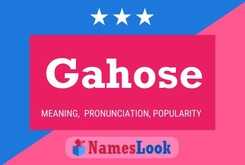 Póster del nombre Gahose