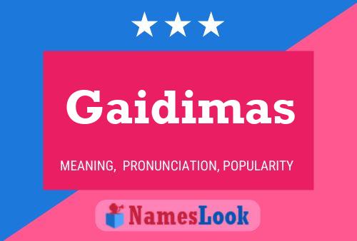 Póster del nombre Gaidimas