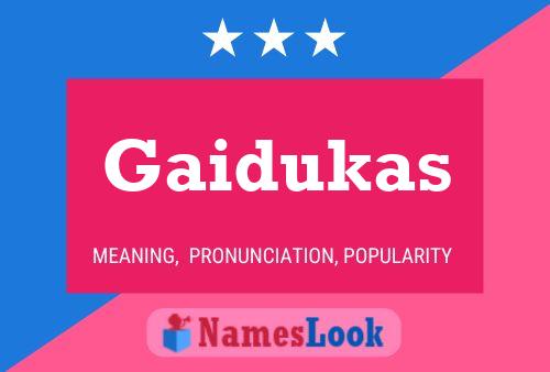 Póster del nombre Gaidukas