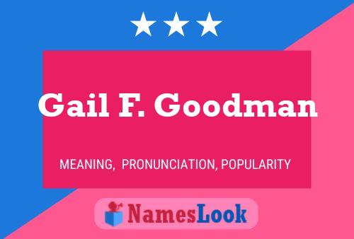 Póster del nombre Gail F. Goodman