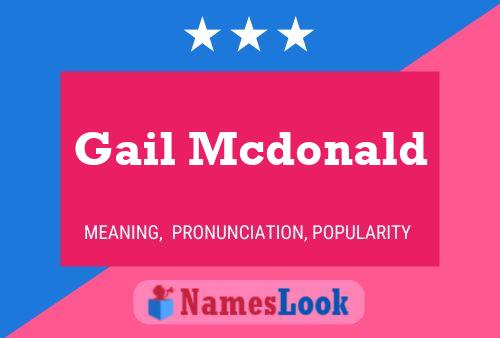 Póster del nombre Gail Mcdonald